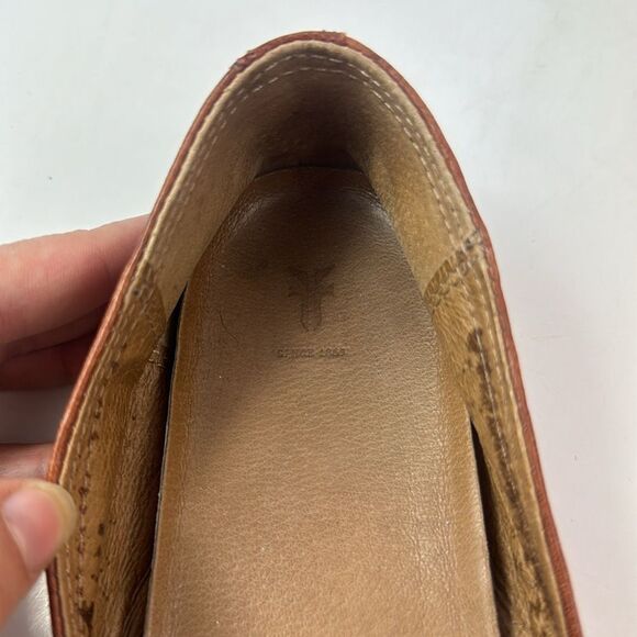 Frye Melanie Brown Leather Women's Slip On Shoes - Picture 13 of 15